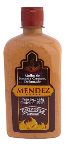 Molho De Pimenta Cremosa Defumada Chipotle Mendez 450ml