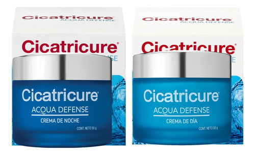 Pack Cicatricure Acqua Defense Noche 50g Y Día 50g.