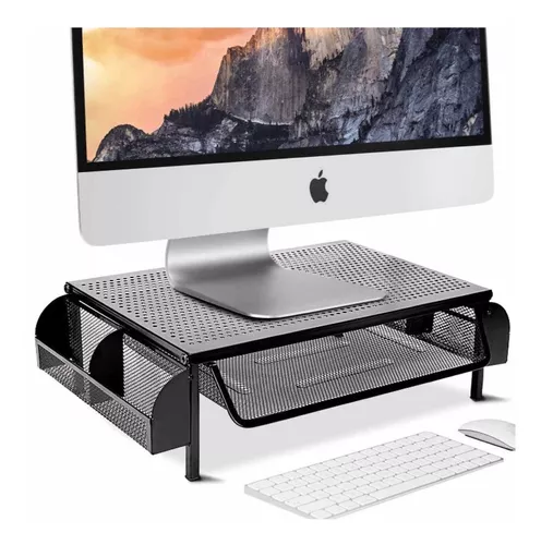 Soporte para Monitor de Computadora, Mesa de Ordenador con Cajones de  Almacenamiento, Soporte de Pantalla de