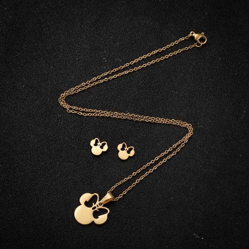 C Collar Y Aros Minnie Mouse De Acero Quirúrgico