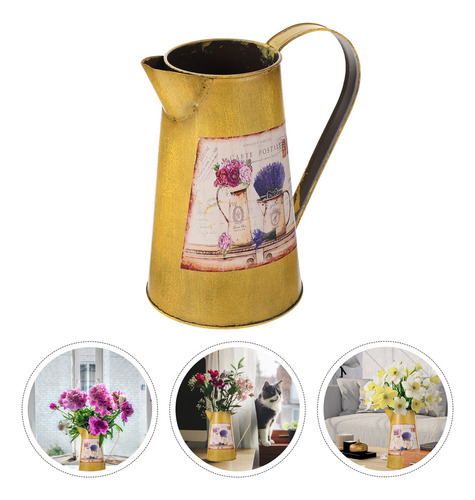 Vaso Retrô Vaso De Lata Vintage À Moda Antiga