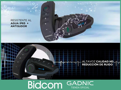 Imagen 6 de 9 de Intercomunicador Bluetooth G800 Casco Moto 5 Vias 1200m Gtia