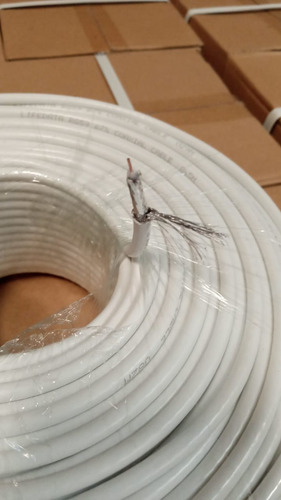 Imagem 5 de 5 de Cabo Para Antena Coaxial Rg59 0,81mm Rolo 100m 6mm Com Malha