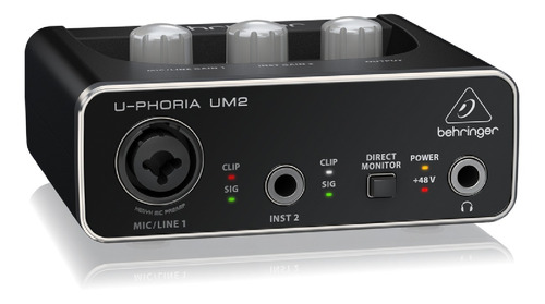 Placa De Audio Behringer U-phoria Um2 2 Canales