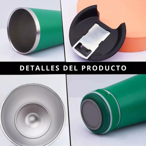 Termo Portátil De Acero Inoxidable Con Tapa De Termo