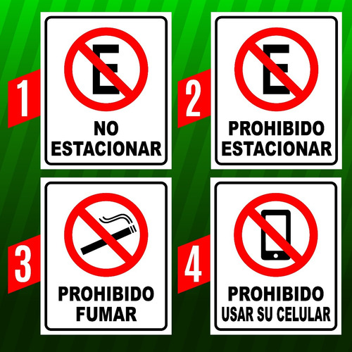 Imagen 2 de 3 de Cartel No Estacionar, Prohibido Estacionar, Sintra Pvc 3mm