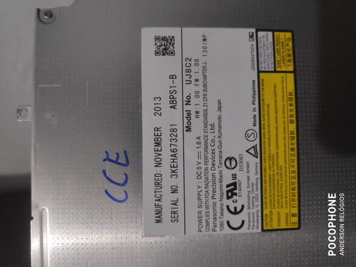 Gravador Dvd Notebook Cce Thin Th 345
