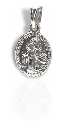 Medalla Virgen Del Carmen De Plata Fina 925