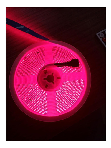 5m Fita Led Rgb 3528 Cob 12v 810leds/m Controle + Fonte