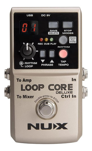 Pedal Loooper De 24 Bits Nux Loop Core Deluxe De 24 Bits