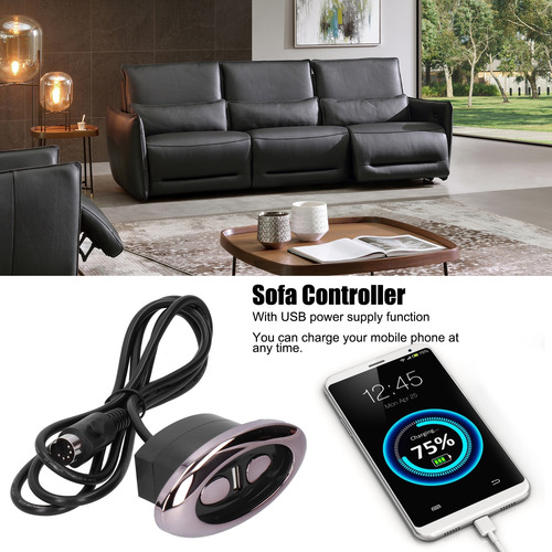 Controlador De Sofá Reclinable Eléctrico 2 Botones 5 Pines