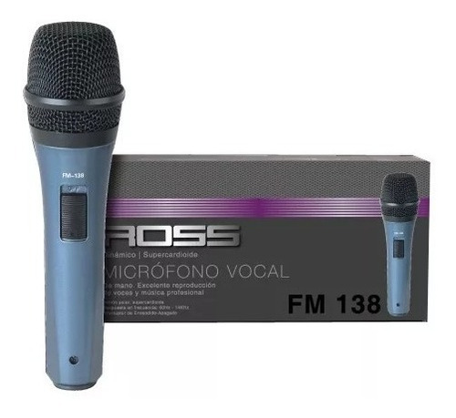 Ross Fm-138 - Microfono Vocal De Mano P/ Voces Supercardiode