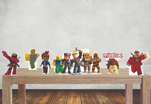 Decoração De Festa Roblox - 10 Displays De 20cm Totens