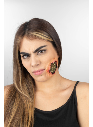 Aplicación Látex Reptiliano Para Disfraz Halloween Terror