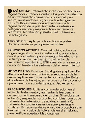 Deliplus Regen Skin Potenciador Retinol, Retinol Serum 30 Ml