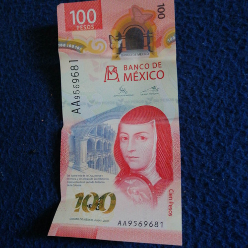 Billete De 100 Pesos Con Serie Aa En Perfecto Estado. 