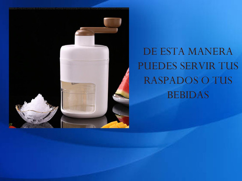 Raspador- Triturador De Hielo Manual Blanco