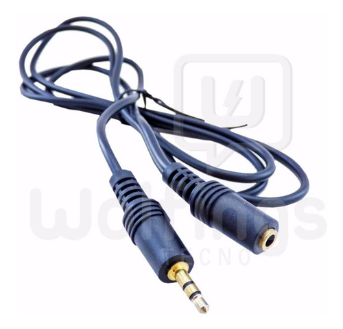 Imagen 6 de 7 de Cable Adaptador Mini Plug 3.5 Mm Macho A Hembra 1,5 Metros.