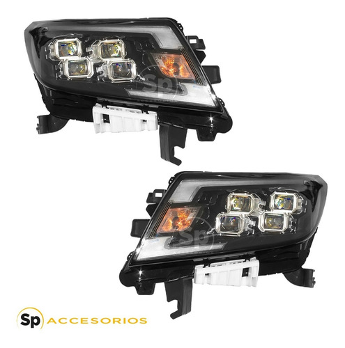 Imagen 2 de 6 de Faros Np300 Frontier 2016-2022 Led Lupa Conversión Pro4x