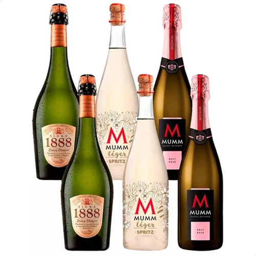 Sidra 1888 + Mumm Leger Spritz + Cuvee Reserve Brut Rose    