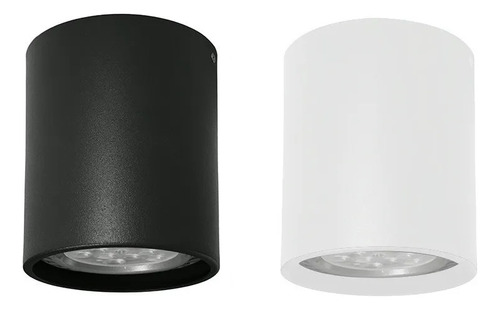 26x Spot Sobrepor Cilindro De Teto Para Gu10 Alumínio + Led Estrutura Branco Led Quente