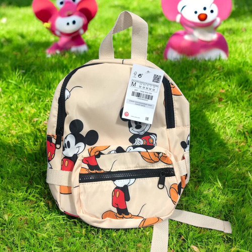 Mochila Escolar Original Mickey Mouse 3l Reforzada 2 Bolsillos Nailon/poliéster - Niños, Ideal Preescolar, Color Variado.