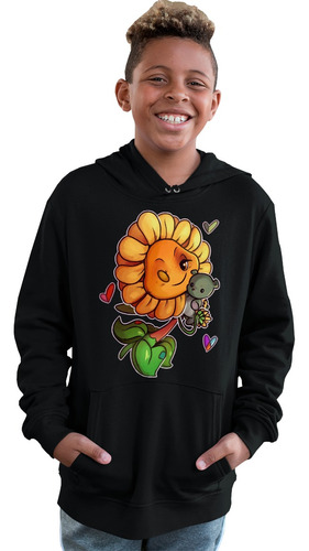 Infantil Panda Sudadera Girasol Oso Peluche Plantas Zombies