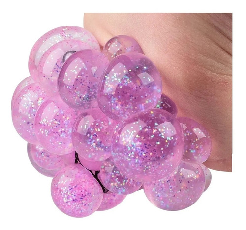 Imagen 4 de 9 de Pelota Squishy Ball Anti Estrés Colores Con Red Playking