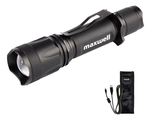 Linterna Led Tactica Maxwell Recargable Usb Impermeable