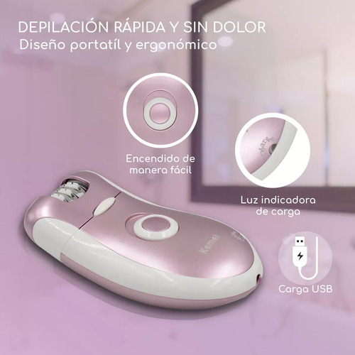 Depiladora / Afeitadora 2 En 1 Kemei Full Edition Mujer Km-2068a