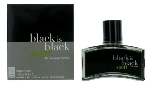 Edt 3.4 Onzas Black Is Black Sport Por Nu Parfums Para