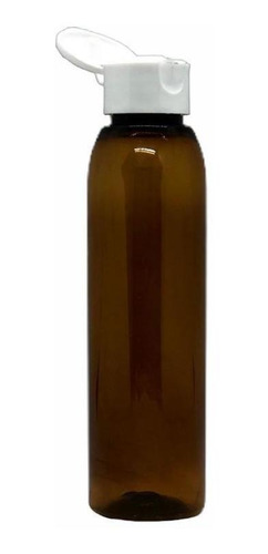 Envase Plastico 125 Cc Botella Ambar Tapa Flip Top X20