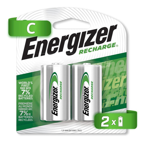 Pila Energizer C Recargable Blister 2 Unidades