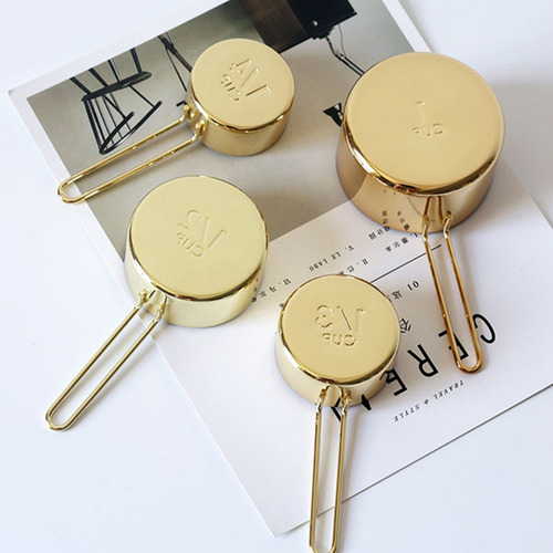 Imagen 7 de 8 de Cuchara Medidora De Acero Inoxidable 4pcs Tazas Medidoras Do