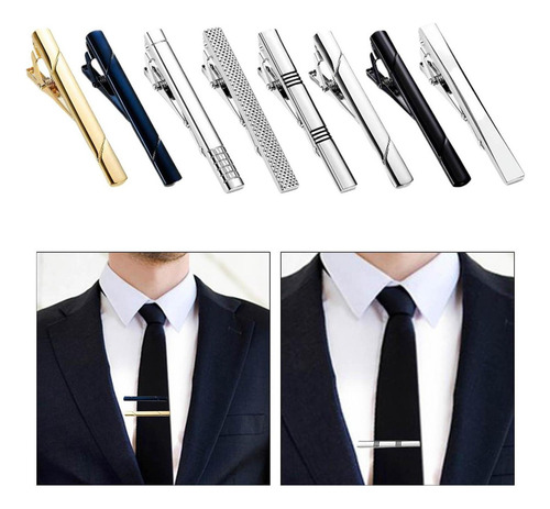 8 Clips De , De Barra De For Hombre, Broche De , Alfiler De
