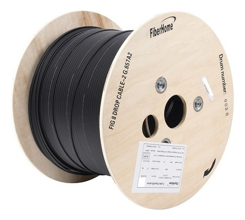 Carrete De 1 Km De Fibra Optica Aerea Mini Figura Monomodo
