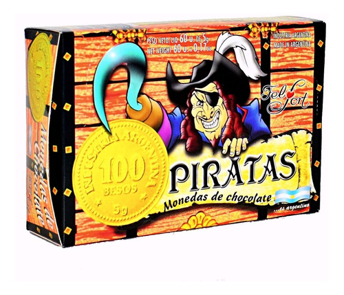 Monedas Pirata Felfort X 60u X 5gr - Almacen Mingo
