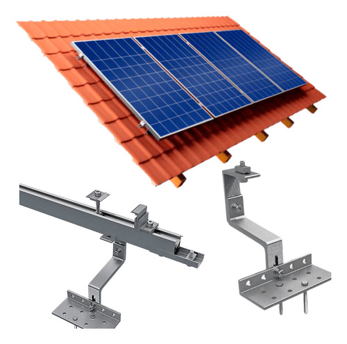 Kit Suporte Cerâmico Para 8 Placas Com Perfil / Trilho