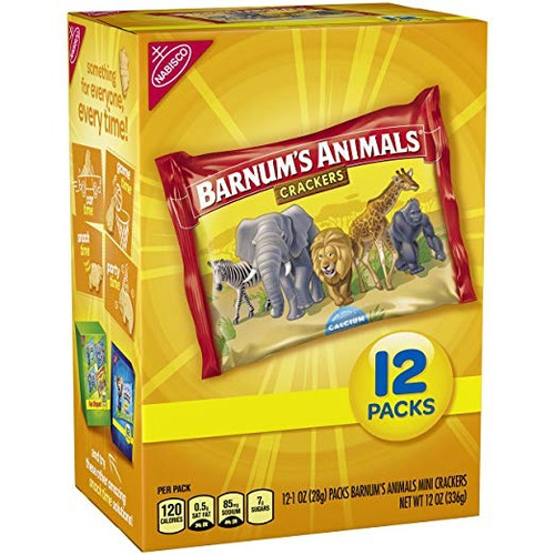 Galletas De Barnum Mini Animales Snack-packs, Box 12 Conde
