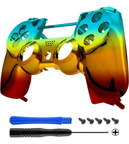 Funda Joystick Ps4 Extreme Rate Cyan Gold