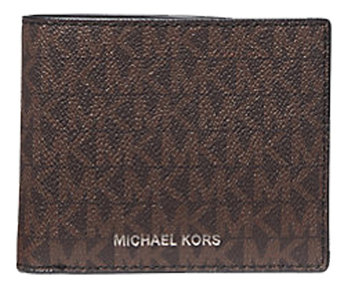 Billetera Michael Kors 36u9lcrf6b Con Diseño Monograma Color Marrón Oscuro De Cuero - 9.3cm X 11.5cm X 2cm