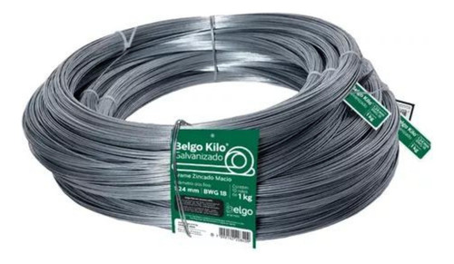 Arame Macio Galvanizado Bwg 18 50kg Para Forro E Drywall Cor Prateado