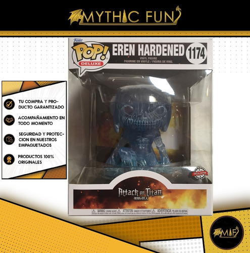 Funko Pop Attack On Títan - Eren Hardened 1174 Deluxe (Usado)