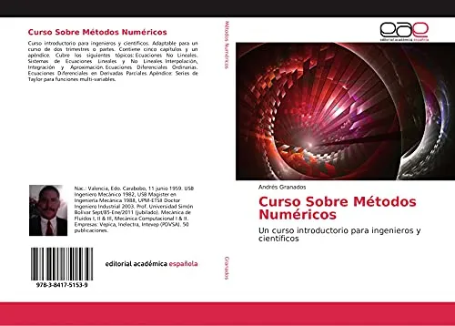 comprar Curso Sobre Metodos Numericos: Un Curso Introductorio Para I