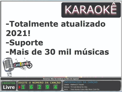 Karaoke 2020,profissional - Software Original! 30 Mil Música