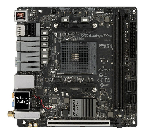 Placa Mãe Asrock X470 Gaming-itx/ac Amd Am4 Ryzen Ddr4