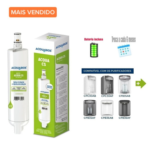 Filtro Refil Purificador De Agua Bebedouro Consul Cix01ax