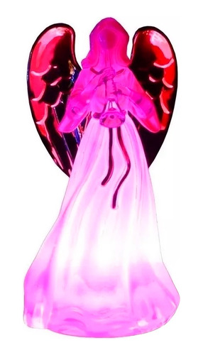  Anjo Guarda Luminoso Acrílico Com Luz 10,5cm Mudacor Md0f