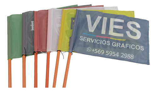 Banderas Publicitarias Promocionales Pack 9 Unidades 30x42cm