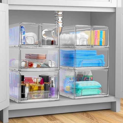 Cajones Apilables Transparentes Para Hogar Y Oficina